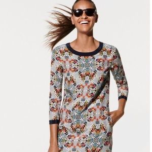 J Crew fog floral dress